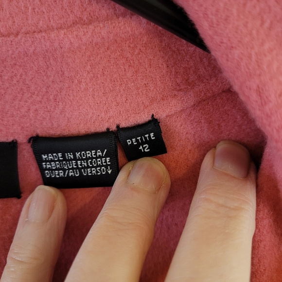 Dana Buchman Petites rose pink open front wool jacket - 12P.           D20 - Picture 4 of 6